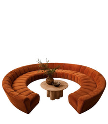 Burnt Orange Chic Circle Sofa