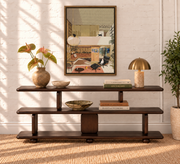 Arden Sculptural Display Bookshelf in Espresso
