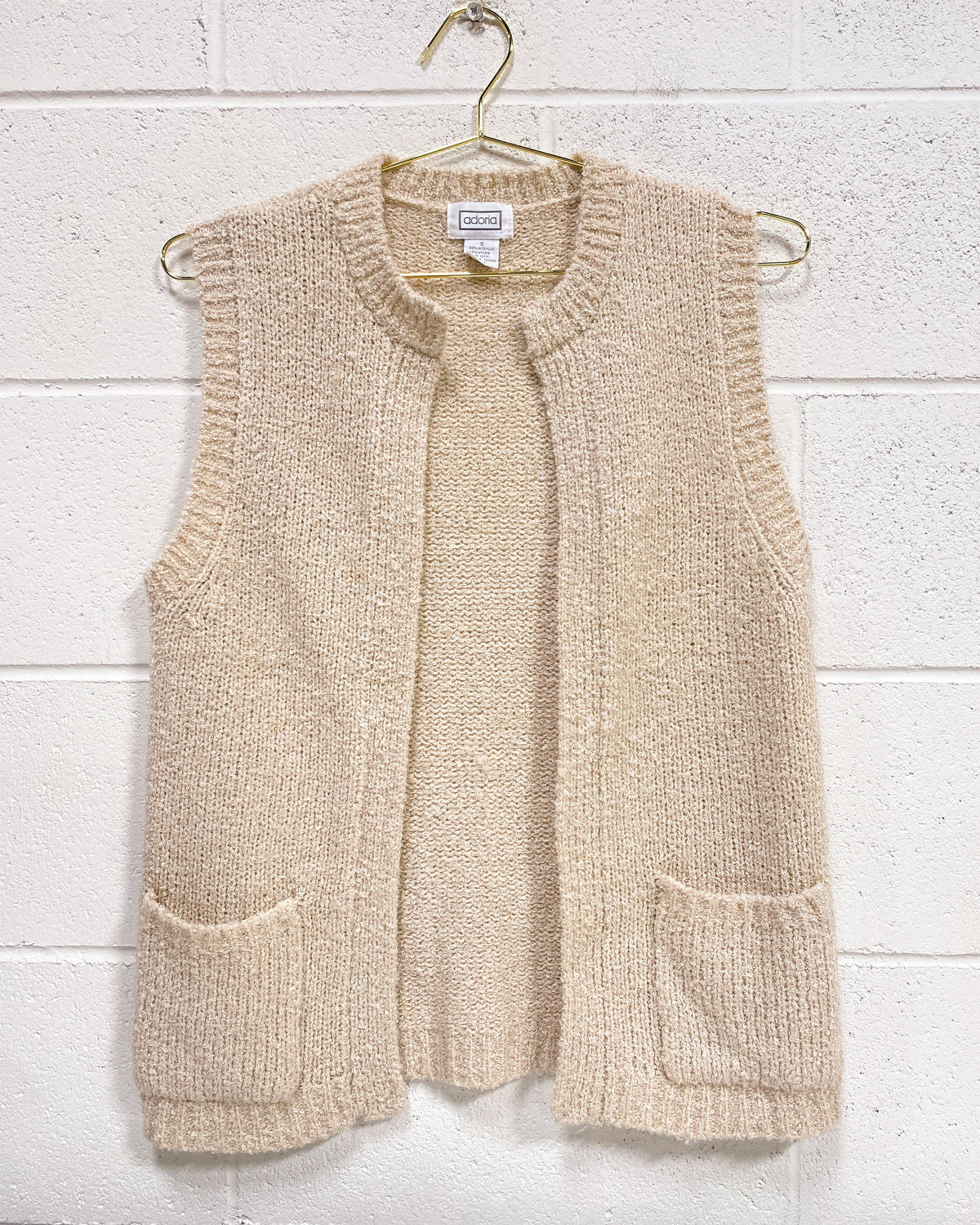 Vintage Knit Open Sweater Vest
