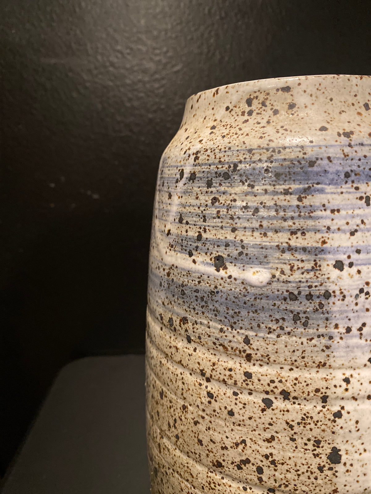 Large Specked Brown Studio Stoneware Pottery