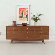 Hansen Nine Drawer Walnut Dresser