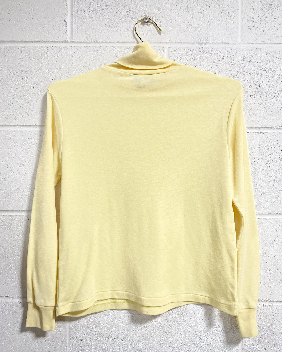 Vintage Butter Yellow Turtleneck (M)