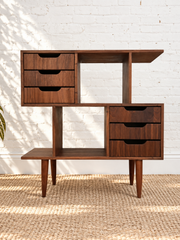 Palo Alto Six-Drawer Bookcase