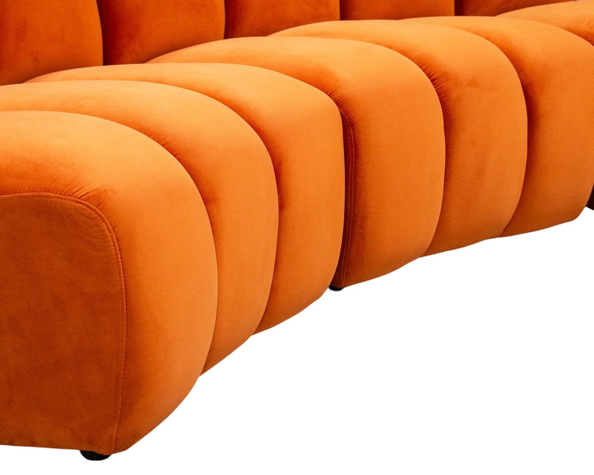 Burnt Orange Chic Circle Sofa