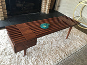 Slat Coffee Table with Drawer