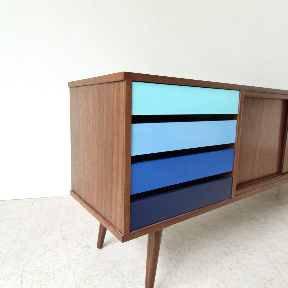 Ombré Media Console in Blue