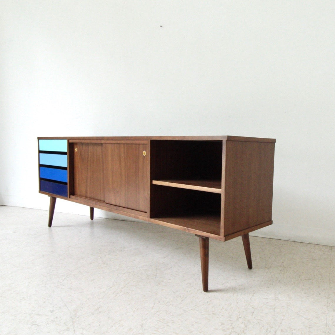 Ombré Media Console in Blue