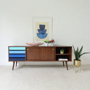 Ombré Media Console in Blue