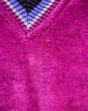 Vintage Fuchsia Velour Dress (9)