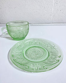 Depression Glass Coffee Cup and Saucer