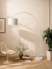Shiny White Arc Lamp