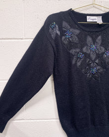Vintage Black Holiday Sweater (S)
