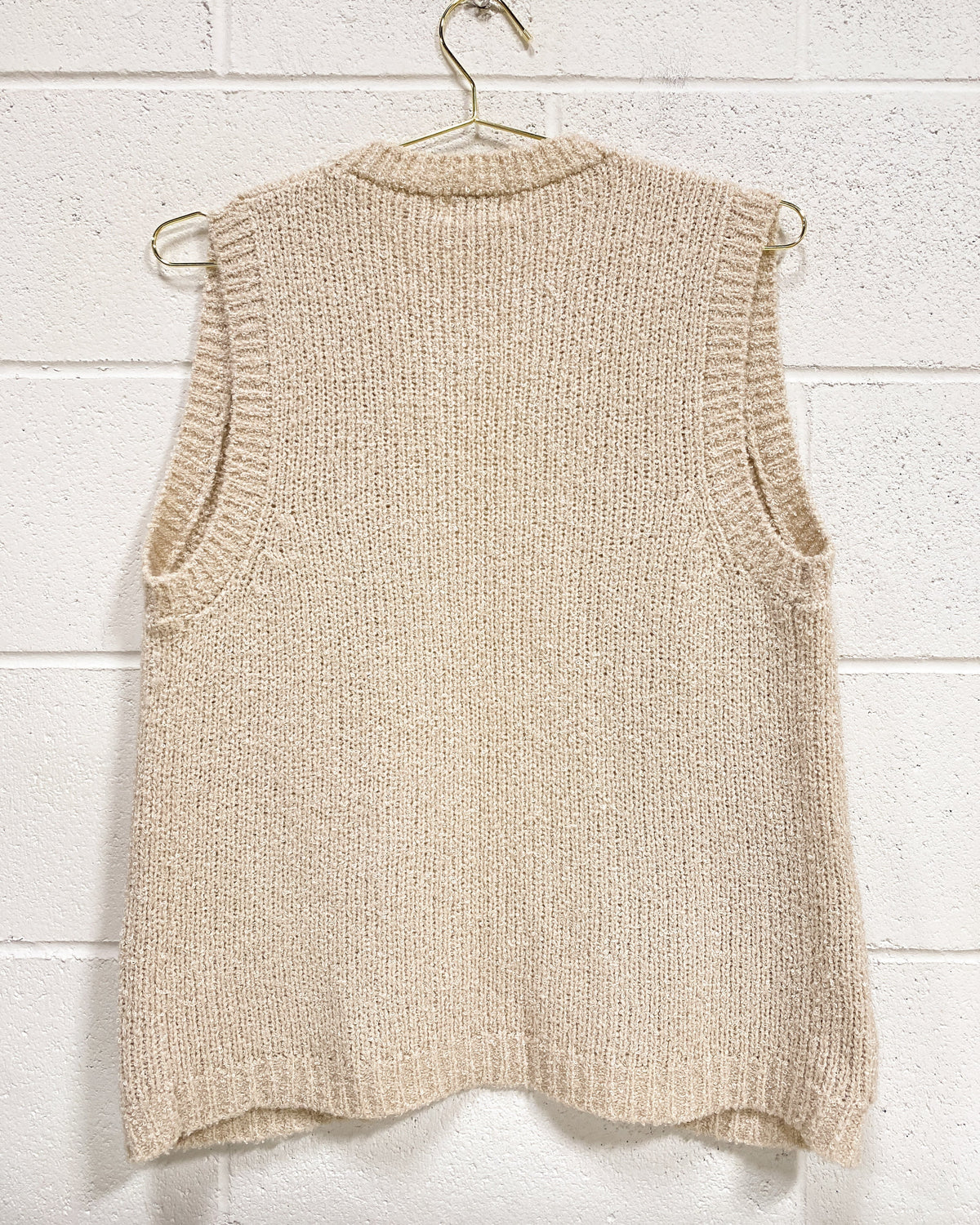 Vintage Knit Open Sweater Vest