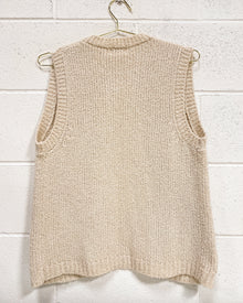 Vintage Knit Open Sweater Vest