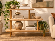 Handmade Los Angeles Three-Tier Pine Display Shelf