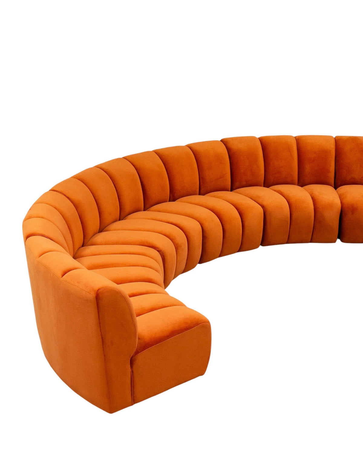 Burnt Orange Chic Circle Sofa