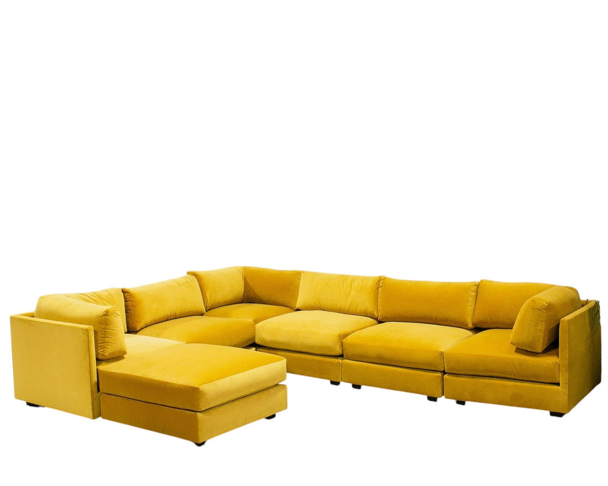 Sebastian 7 Piece Sofa in Citron