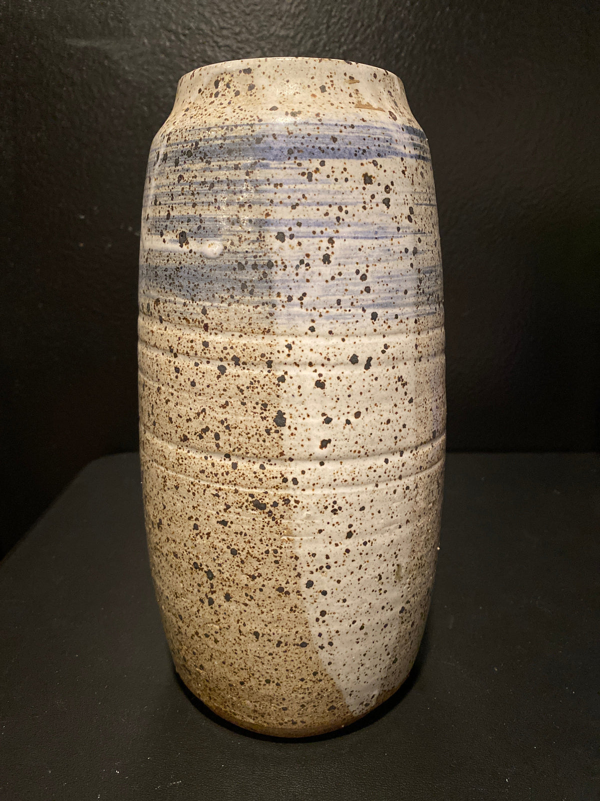 Large Specked Brown Studio Stoneware Pottery