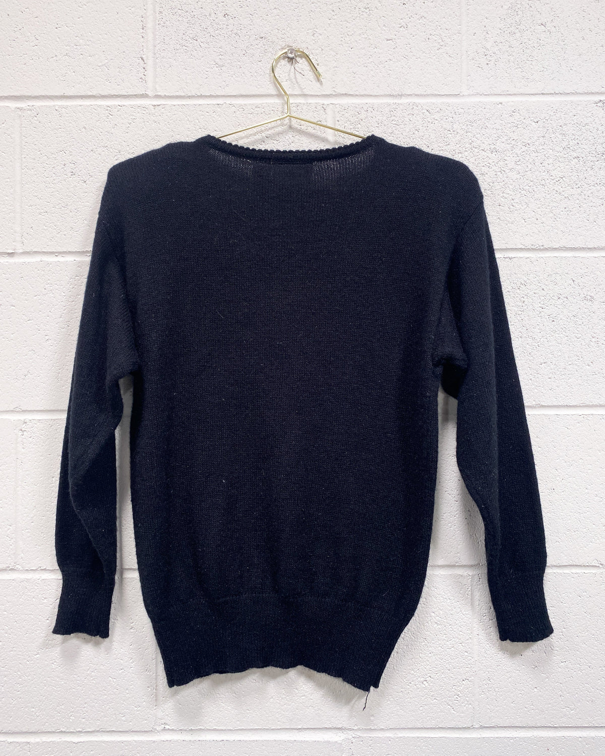 Vintage Black Holiday Sweater (S)
