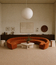 Burnt Orange Chic Circle Sofa