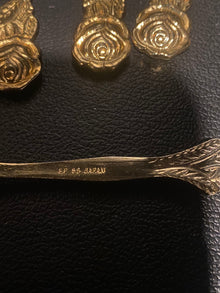 Gold Electroplated Spoon and Fork Set