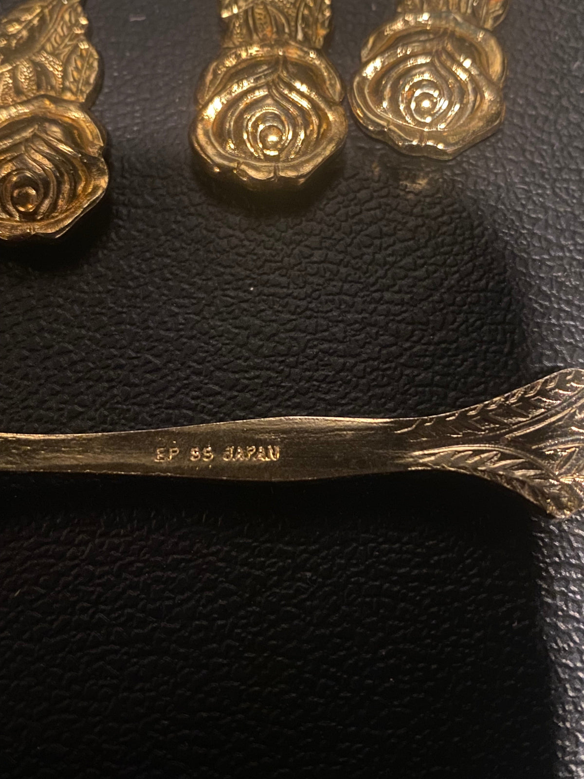 Gold Electroplated Spoon and Fork Set