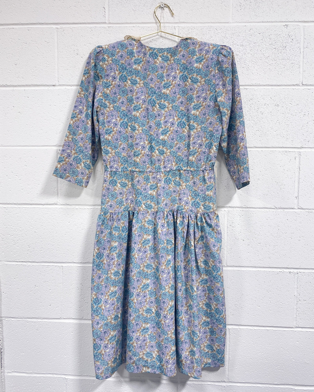 Vintage Floral Dress with Lacey Collar (6)