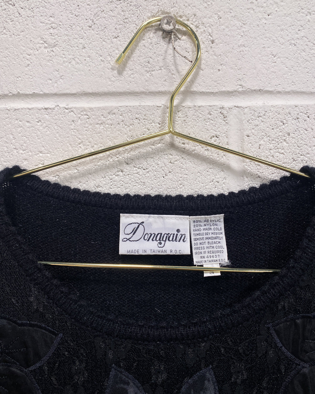 Vintage Black Holiday Sweater (S)