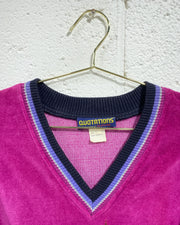 Vintage Fuchsia Velour Dress (9)