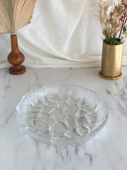 Vintage Cut Glass Serving Plate