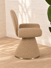 Adler Pedestal Dining Chair in Sand