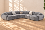 Aela Curved Sectional Sofa in Ash Gray