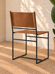 Alina Sling Dining Chair in Toffee