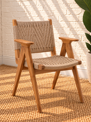 Alma Woven Dining Armchair in Natural