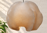 Alora Sculptural Resin Hanging Lamp in Oyster