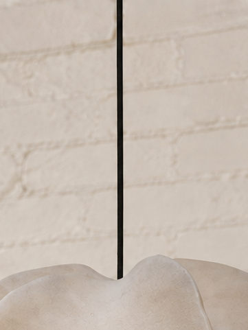 Alora Sculptural Resin Hanging Lamp in Oyster
