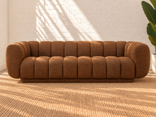 Amanda Textured Sofa in Terracotta