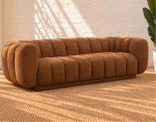Amanda Textured Sofa in Terracotta