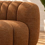 Amanda Textured Sofa in Terracotta