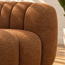 Amanda Textured Sofa in Terracotta