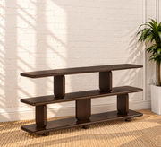 Arden Sculptural Display Bookshelf in Espresso
