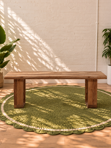 Asher Natural Teak Wood Outdoor Dining Table