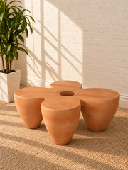 Aster Sculptural Amber Concrete Coffee Table