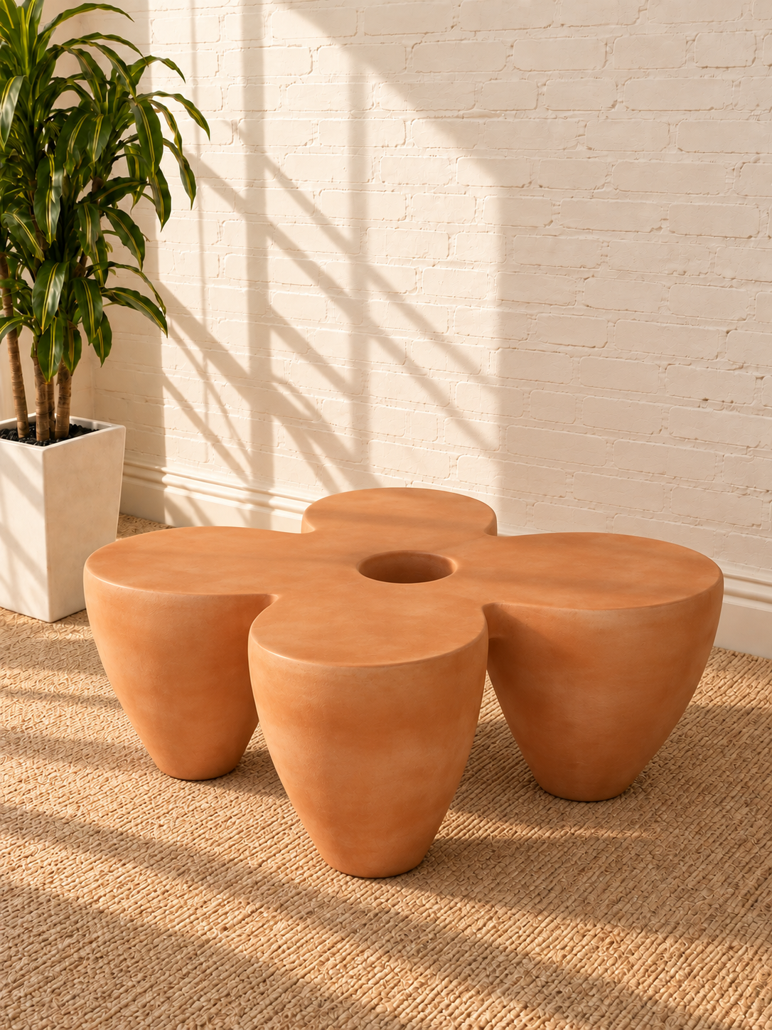 Aster Sculptural Amber Concrete Coffee Table