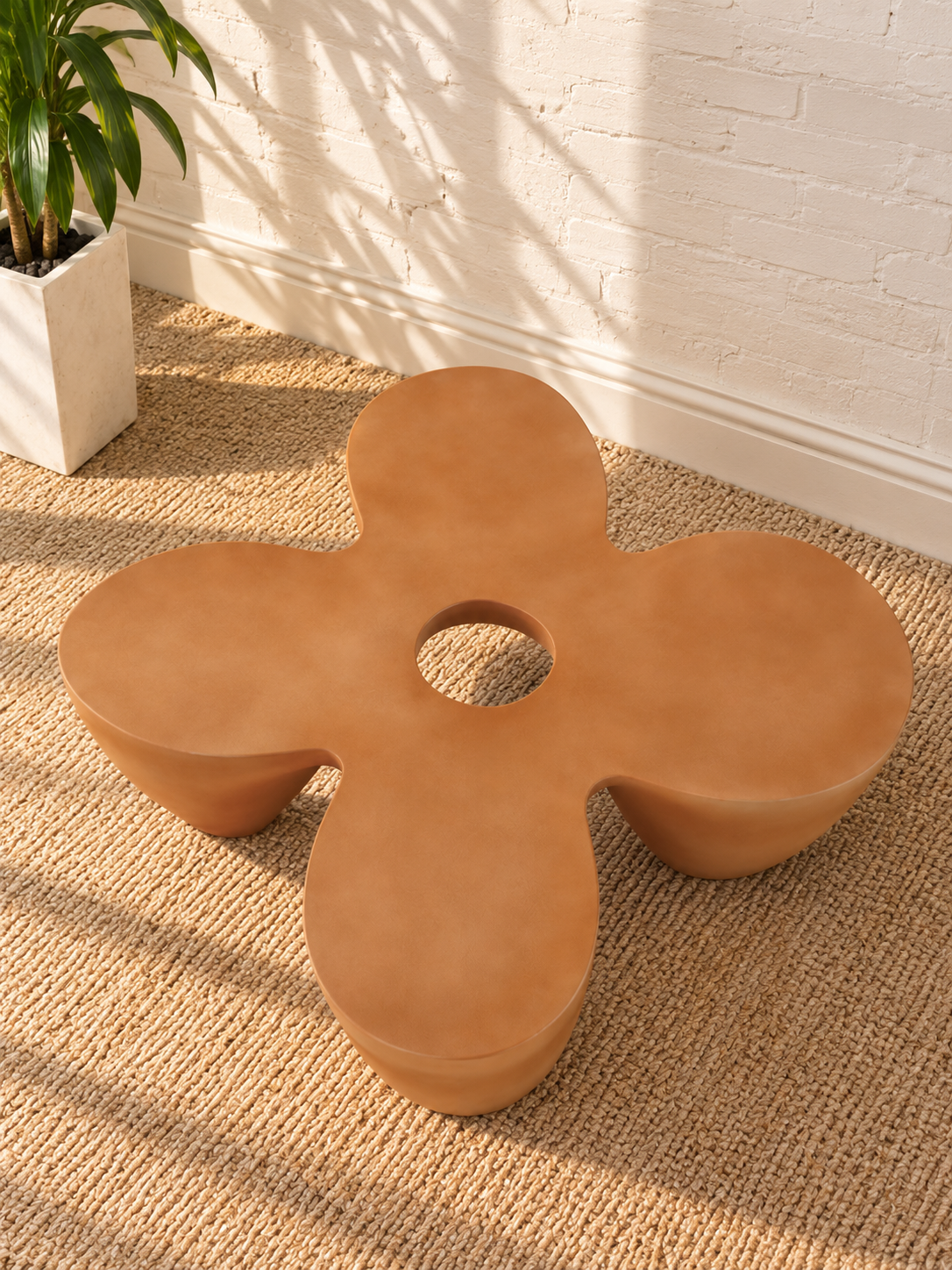 Aster Sculptural Amber Concrete Coffee Table