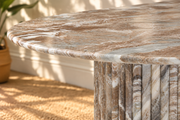 Atley Marble Dining Table in Taupe