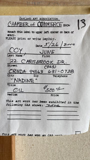 Nadine Oil on Canvas by June Coy