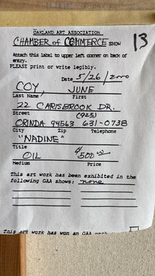 Nadine Oil on Canvas by June Coy