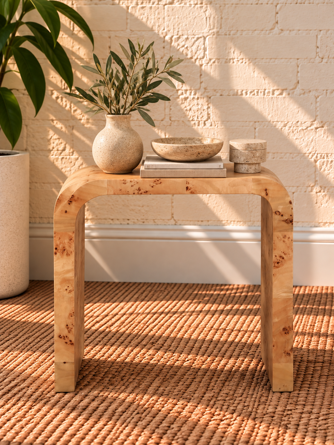 Blaise Side Table in Natural Burl