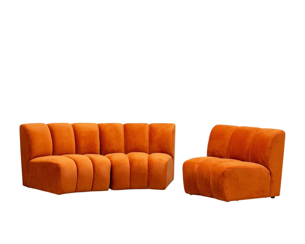 Burnt Orange Chic Circle Sofa